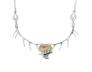 Elk Ivory Necklace Sterling Silver